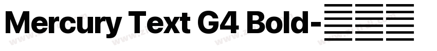 Mercury Text G4 Bold字体转换